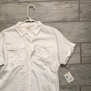 a.n.a white linen dress